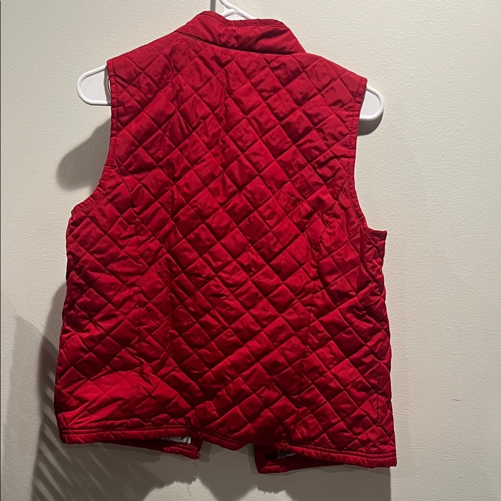 Basic Editions Red Quilted Vest - image 2